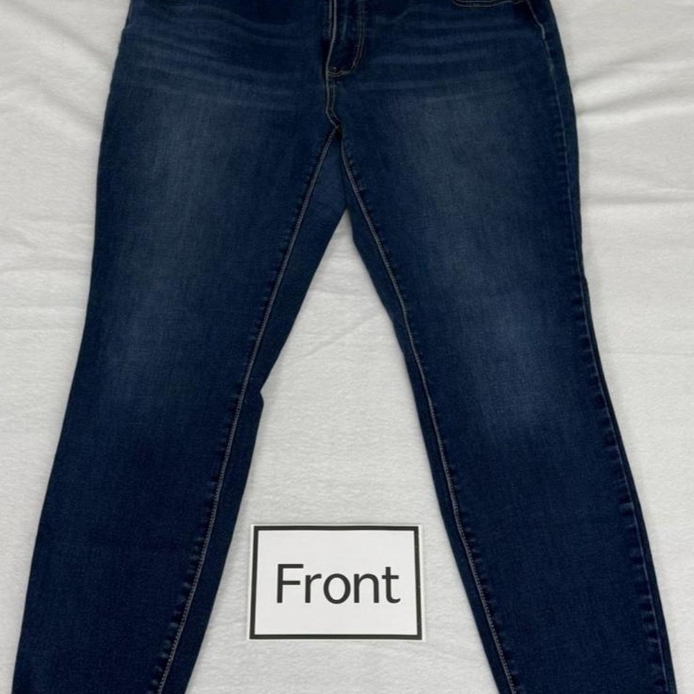 Time & Tru Womens Skinny Jeans Blue Navy Denim Size 14 Short TT33100078604DW